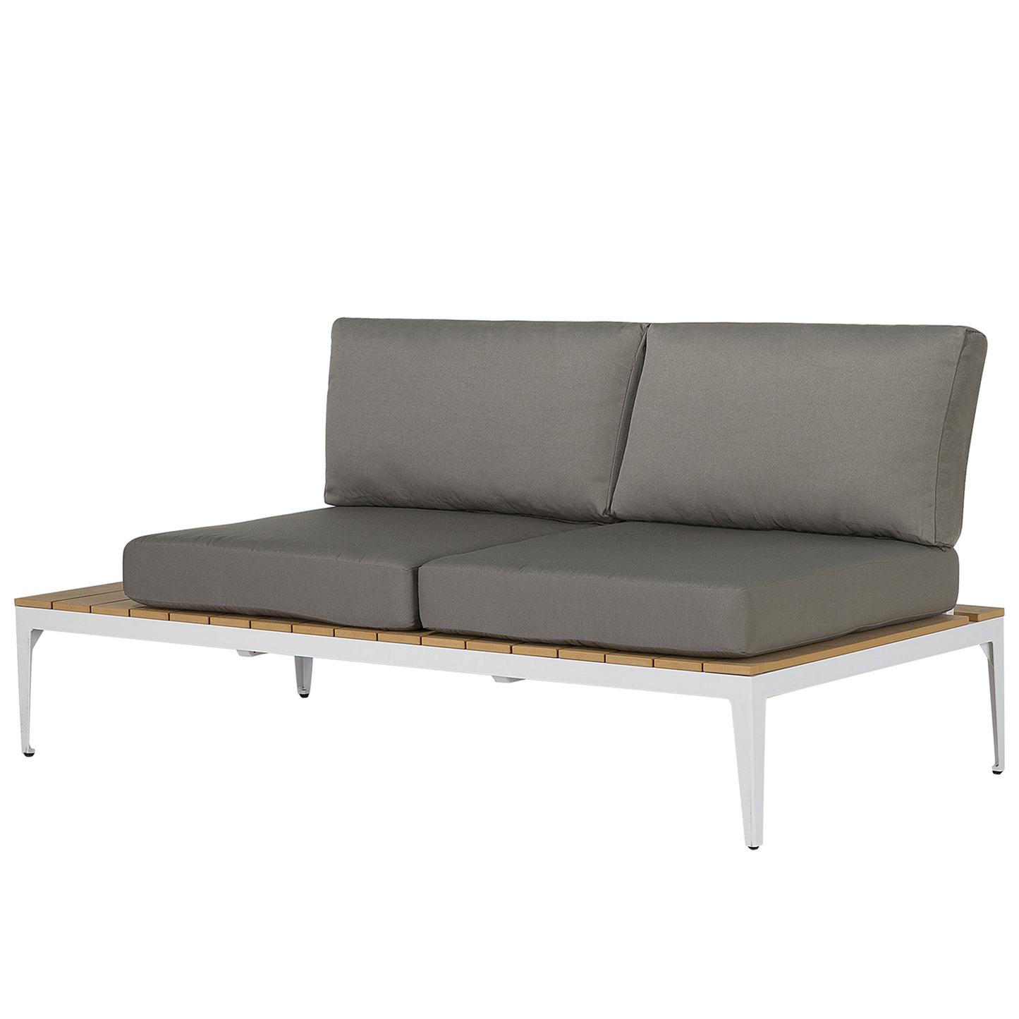 Garten Ecksofa mit Tisch 5-Sitzer POSITANO Grau