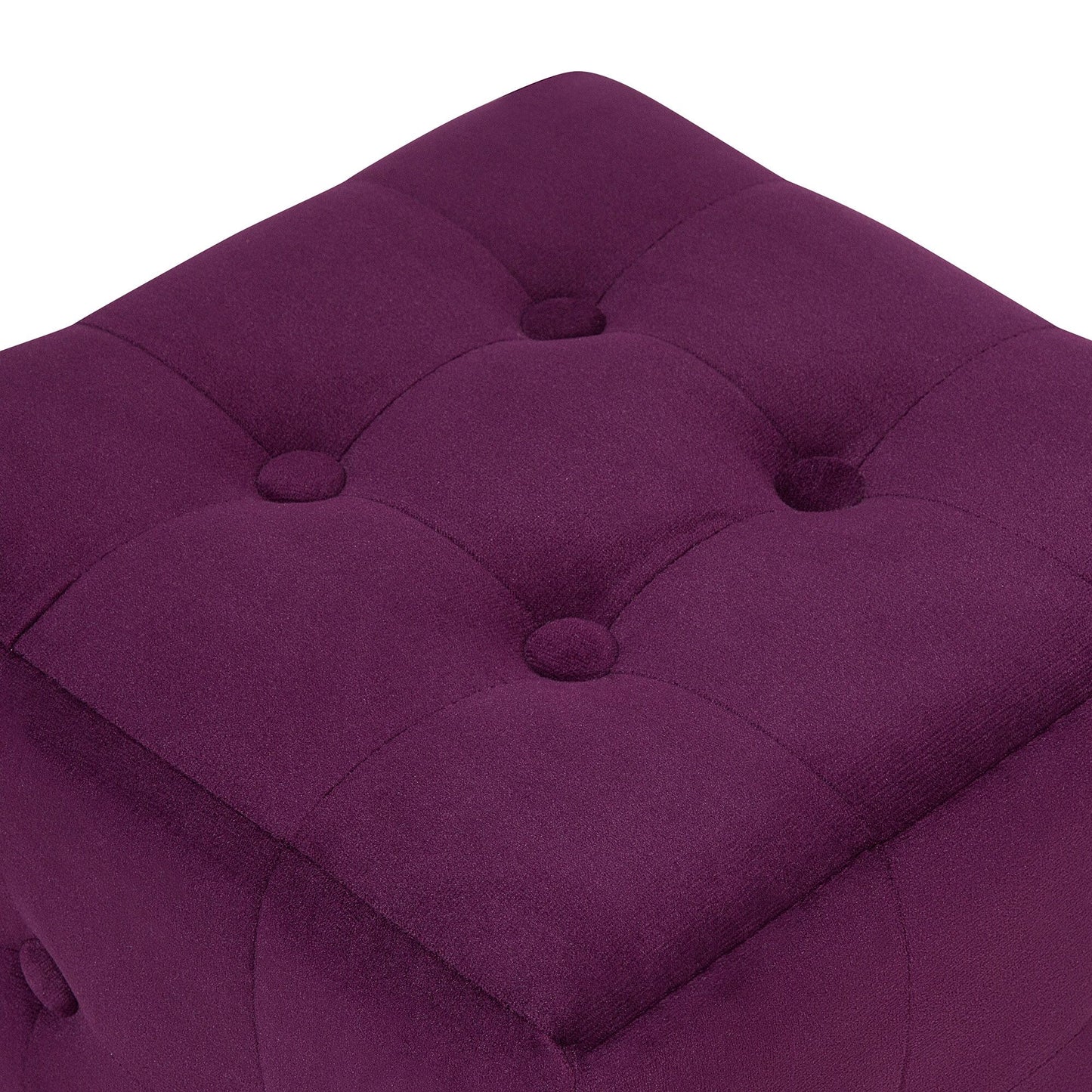 Pouf Samtstoff violett 36 x 36 cm WISCONSIN