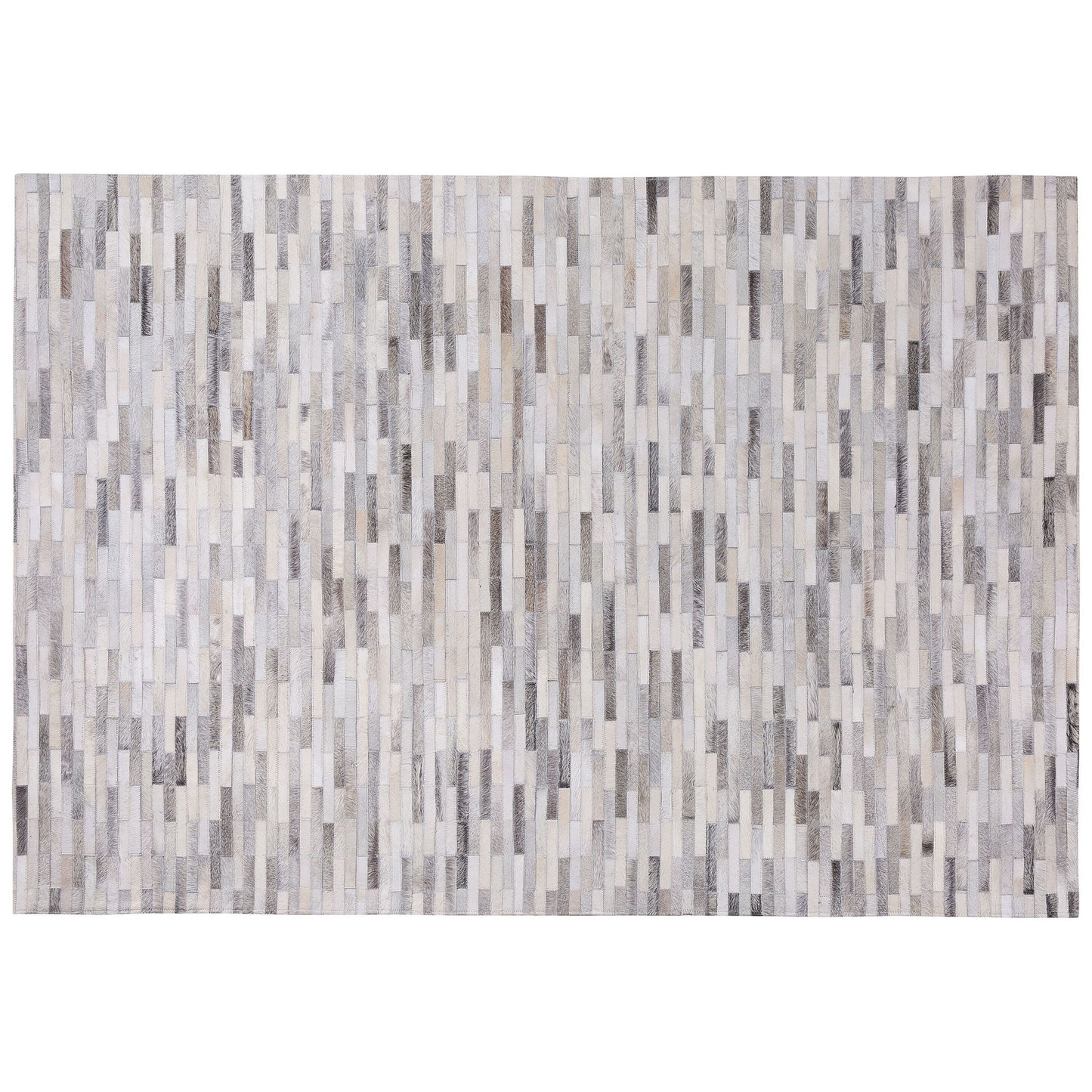 Teppich Kuhfell grau 160 x 230 cm Patchwork Kurzflor AHILLI