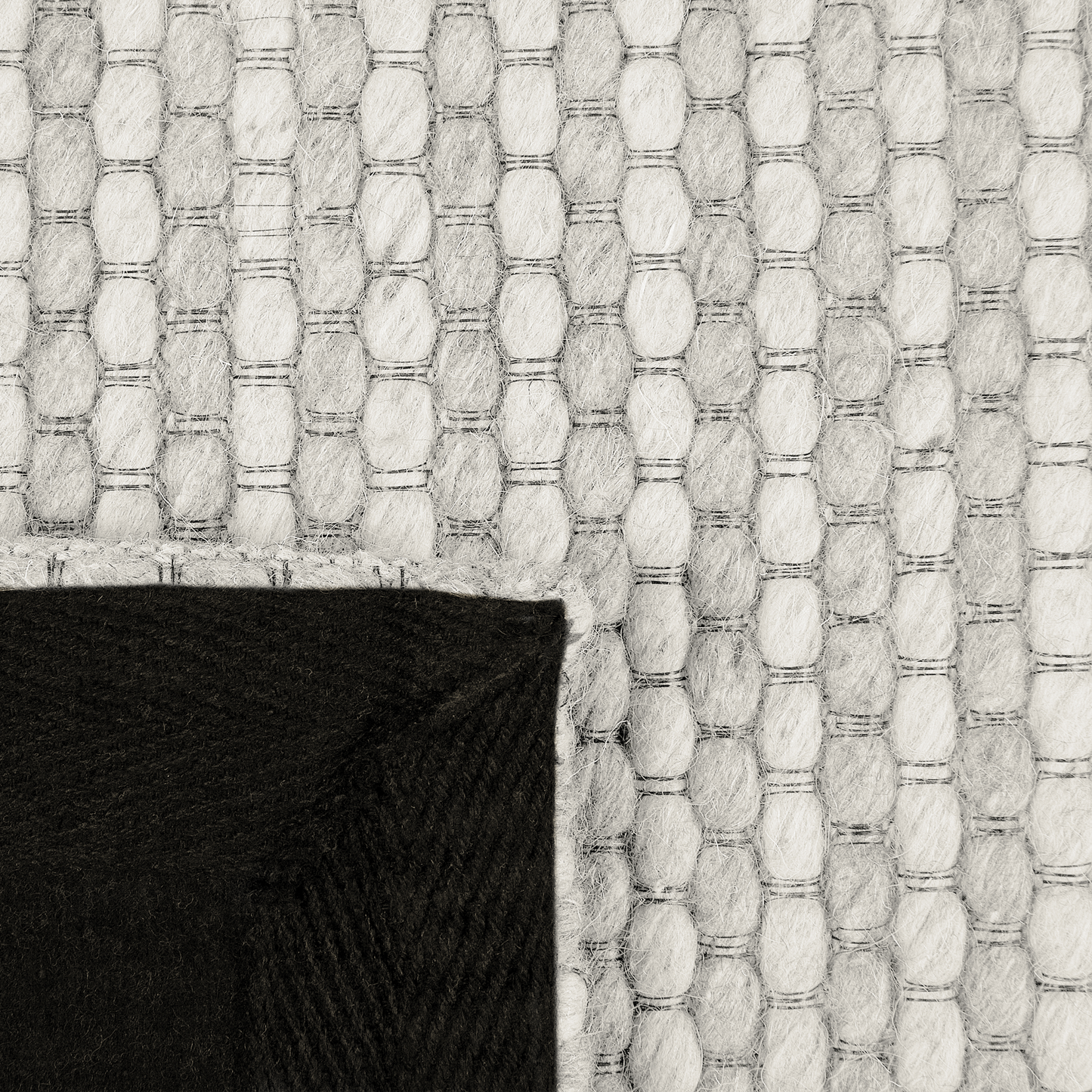 Teppich Wolle hellgrau 140 x 200 cm Kurzflor KILIS