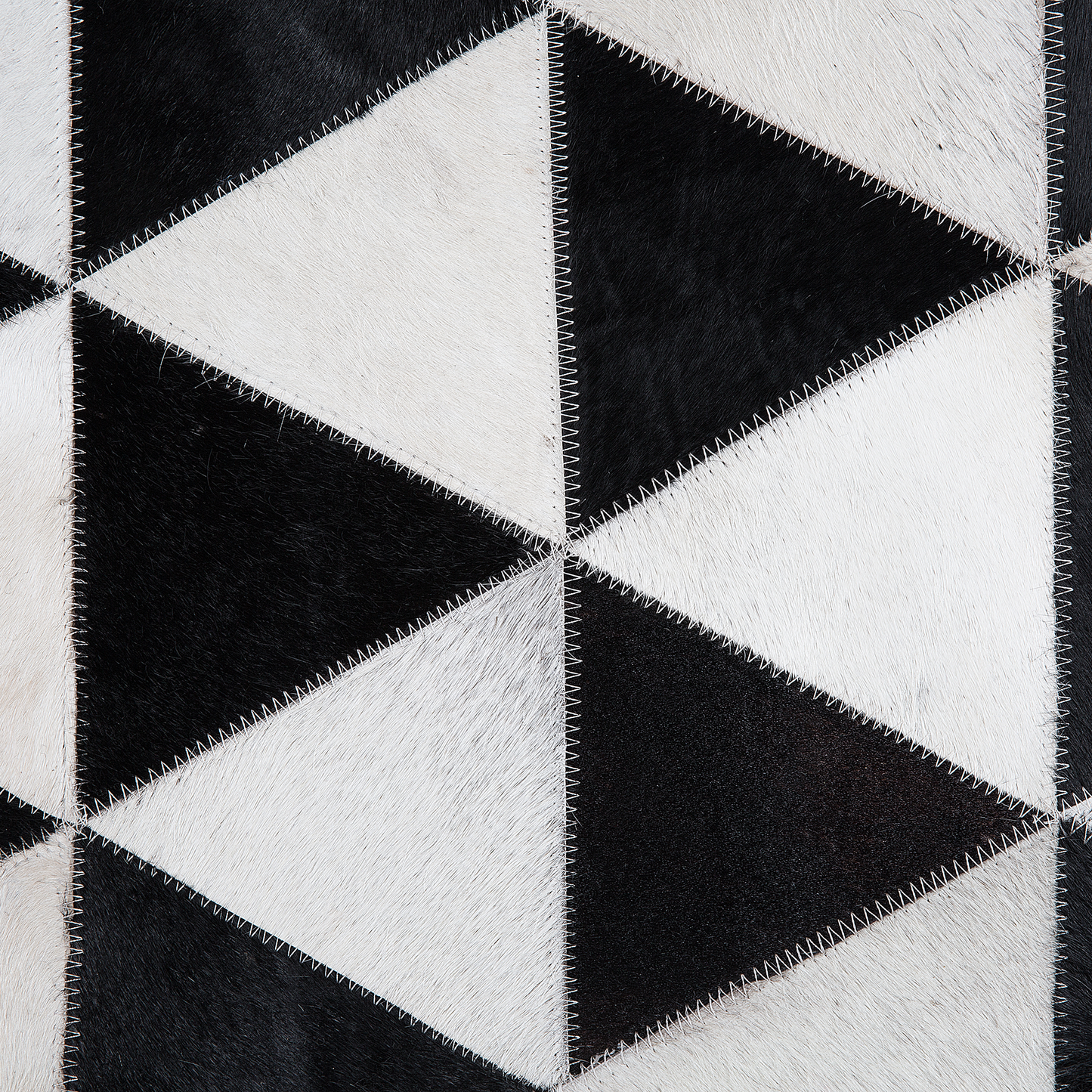 Teppich Kuhfell schwarz-weiss 160 x 230 cm geometrisches Muster Kurzflor ODEMIS