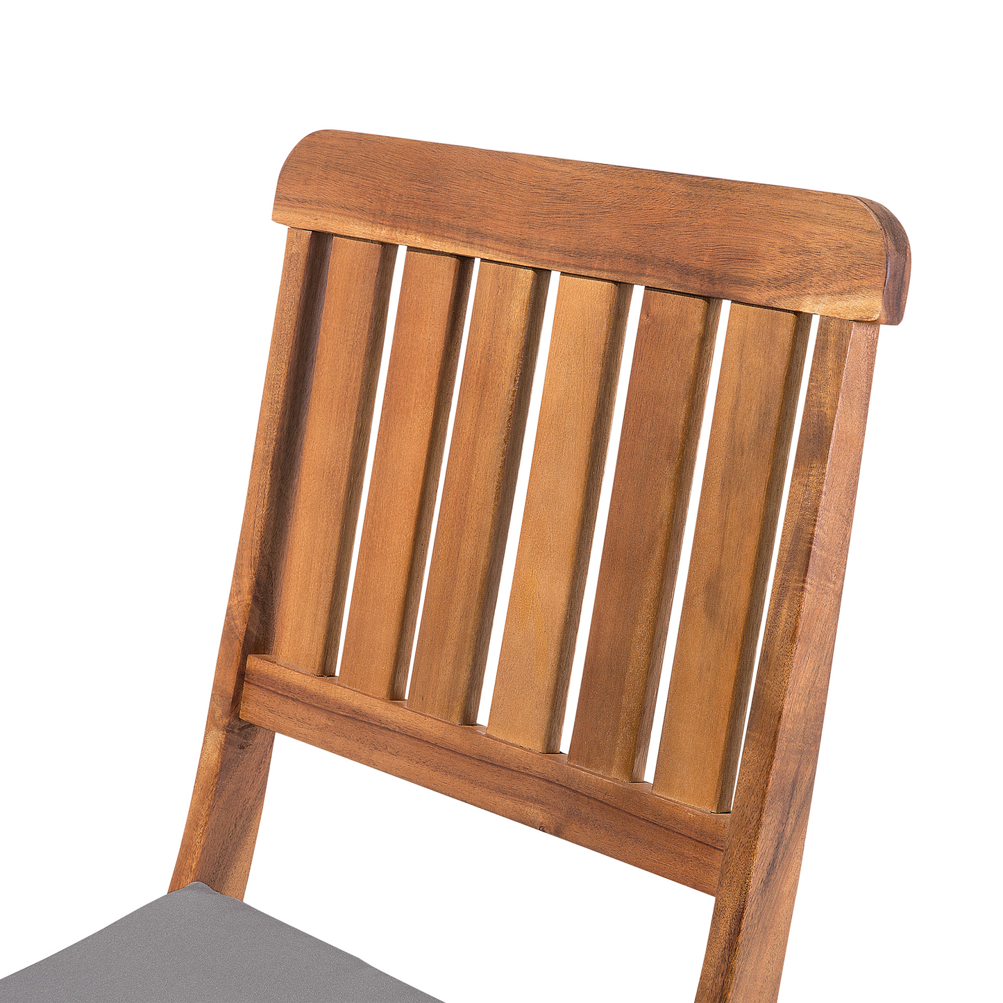 Set mit 2 Stühlen und Sitzkissen CENTO Akazienholz Braun