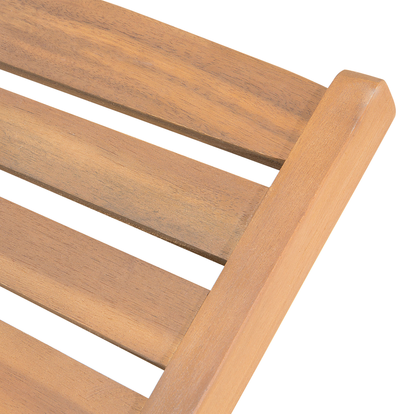 Gartenliege Akazienholz hellbraun rollbar CESANA