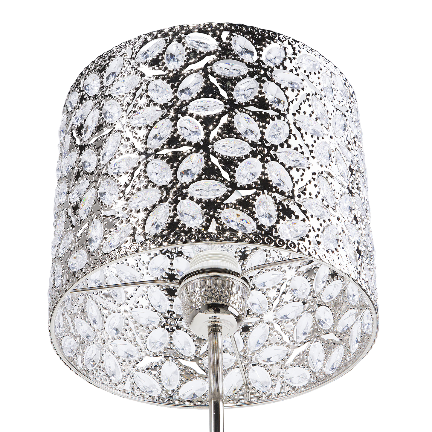 Tischlampe Nickel 58 cm Trommelform SAJO L