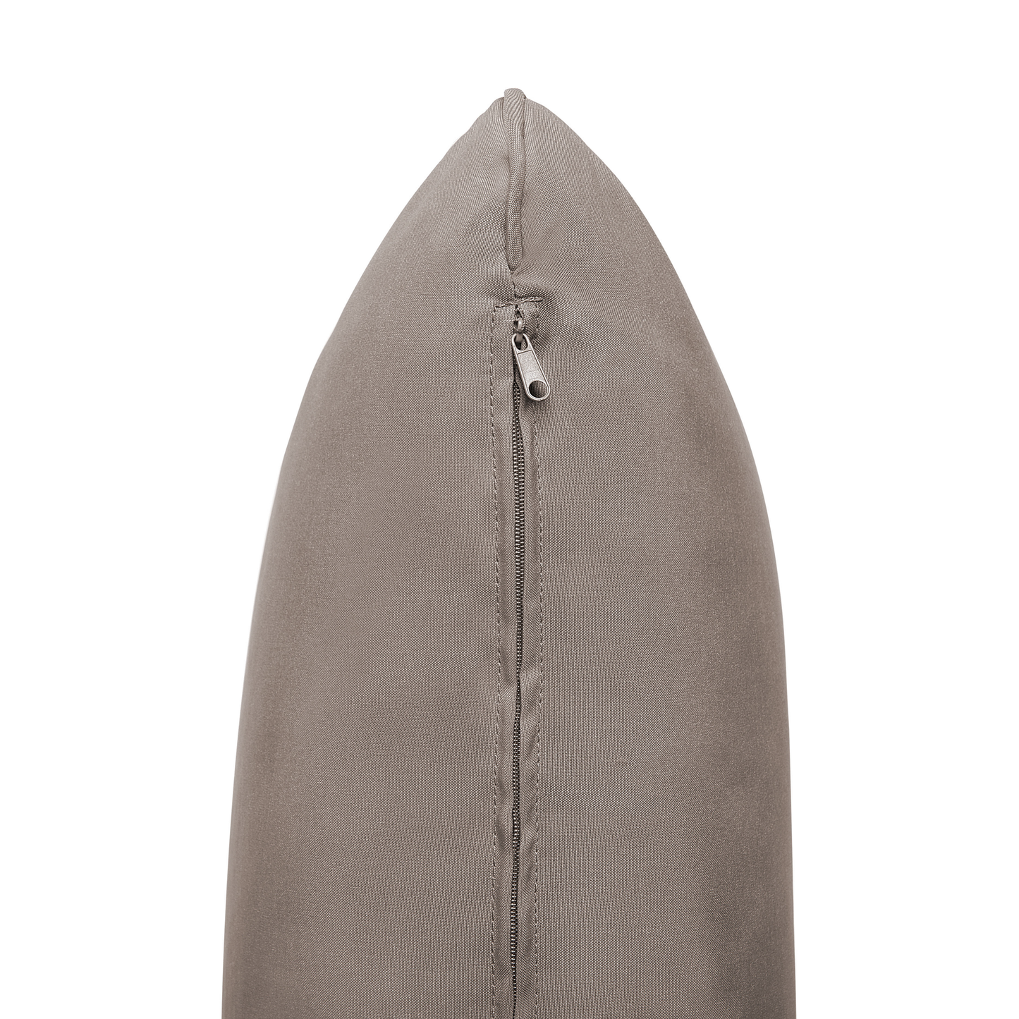 Gartenbank mit Auflage PORTICI 210 cm Eukalyptusholz Dunkelbraun / Taupe