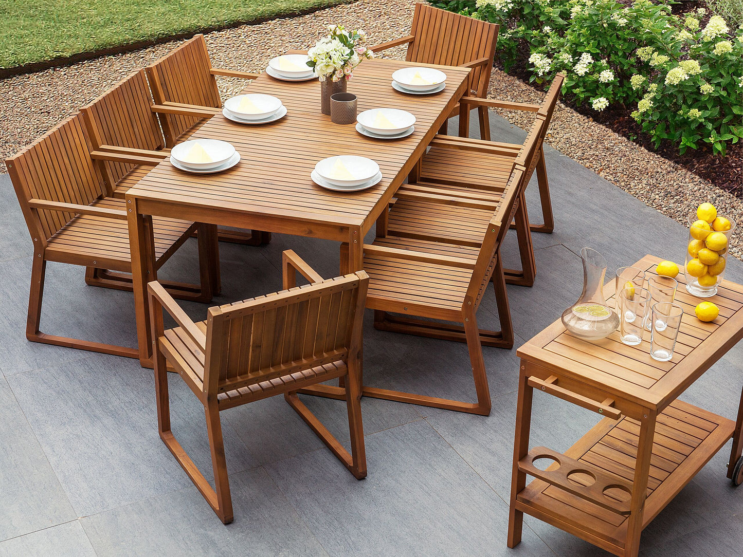 Gartentisch SASSARI 180 cm 90 cm Akazienholz Braun