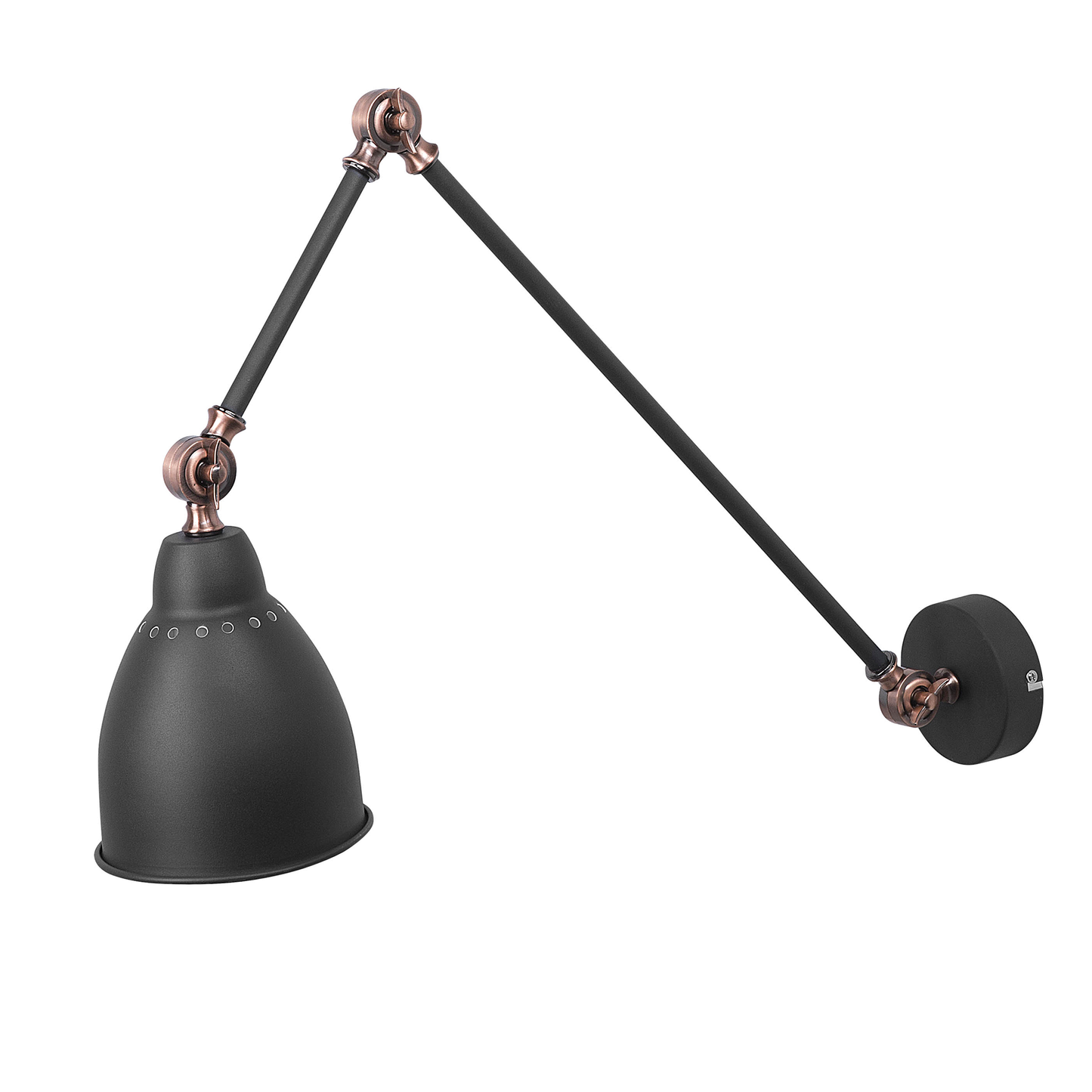 Wandlampe MISSISSIPPI verstellbar Metall Graphitgrau