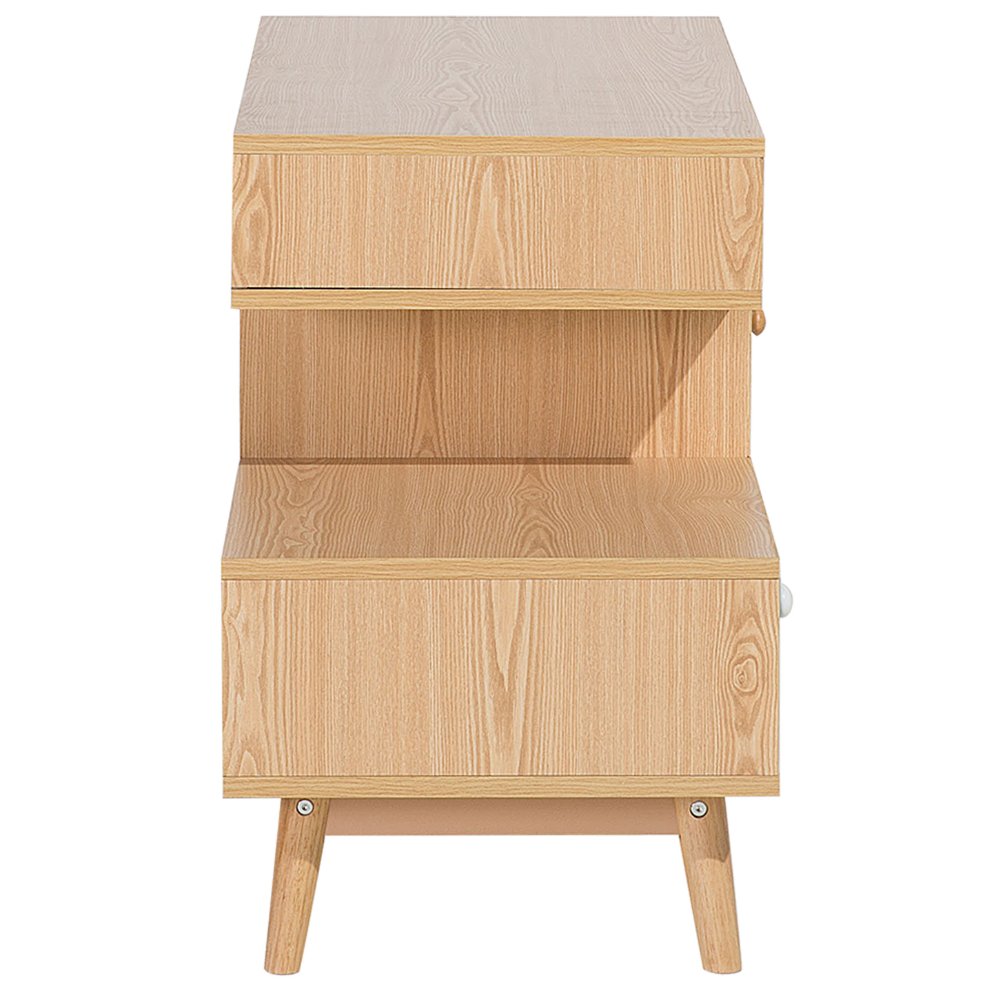 Kommode mit 4 Schubladen IRVINE 59 cm Braun / Weiss