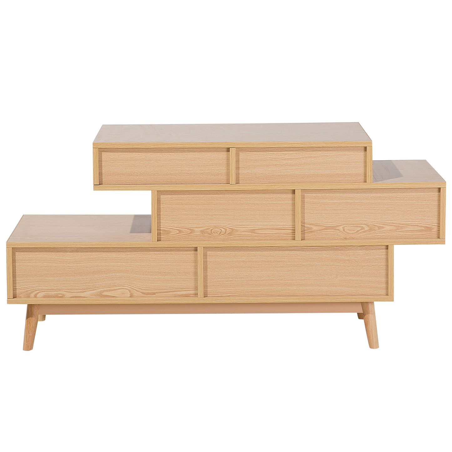 Kommode mit 4 Schubladen IRVINE 59 cm Braun / Weiss