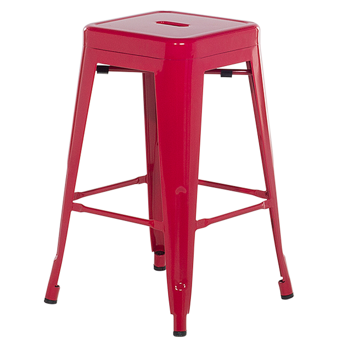 Set mit 2 Barhockern CABRILLO Metall Rot