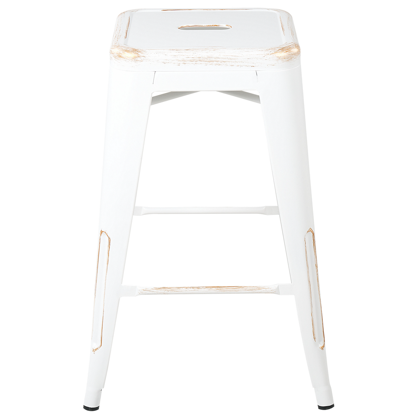 Barhocker 2er Set Metall Weiss CABRILLO