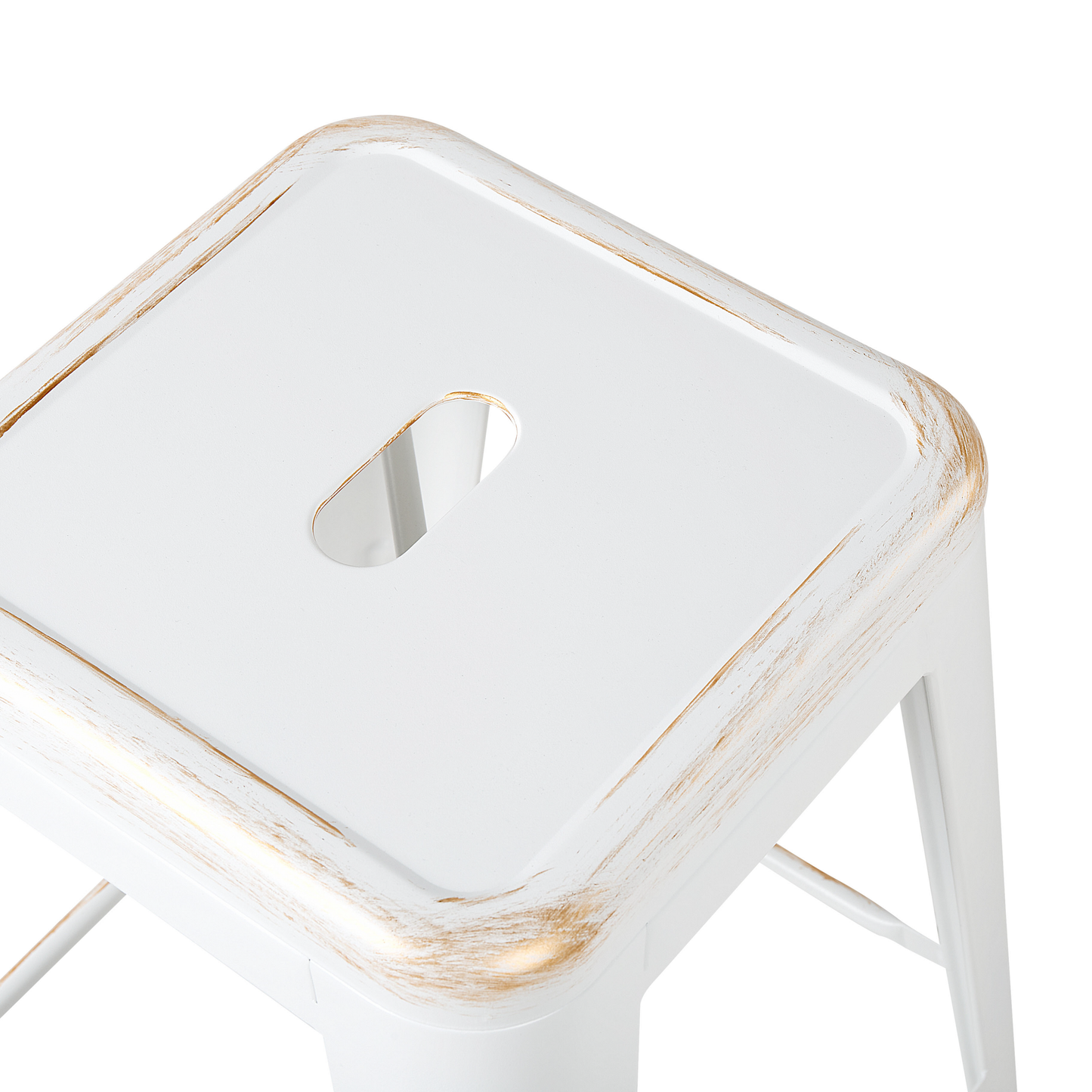 Barhocker 2er Set Metall Weiss CABRILLO