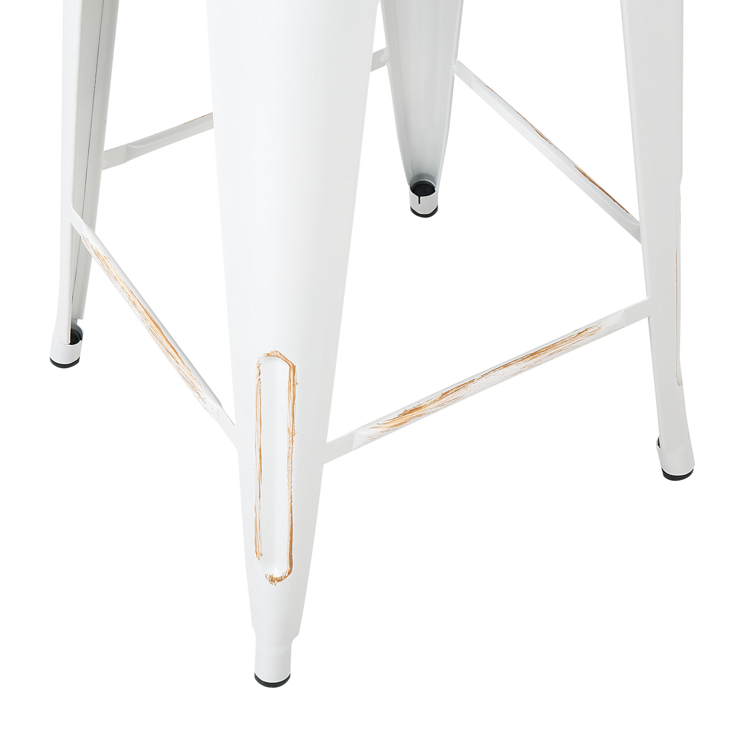 Barhocker 2er Set Metall Weiss CABRILLO