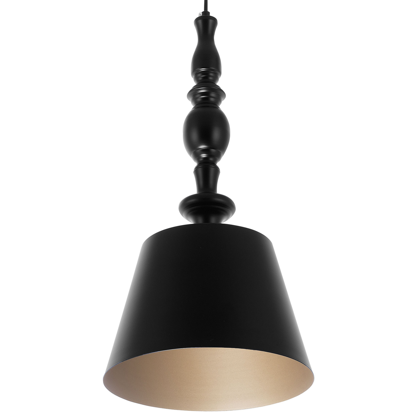 Hängelampe schwarz Glockenform FLUVIA