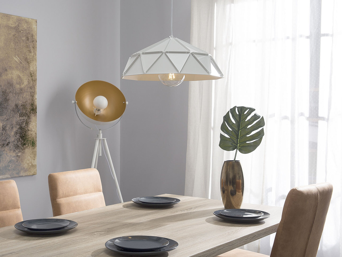 Hängelampe SENIA Metall Weiss