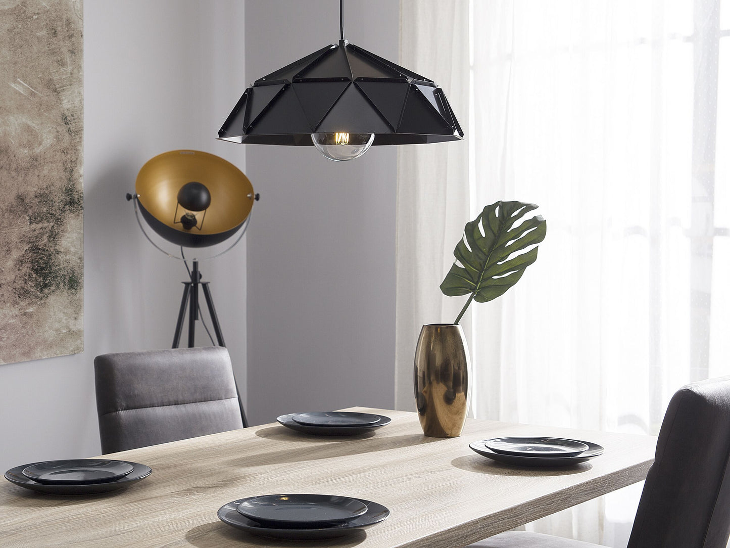 Hängelampe SENIA Metall Schwarz