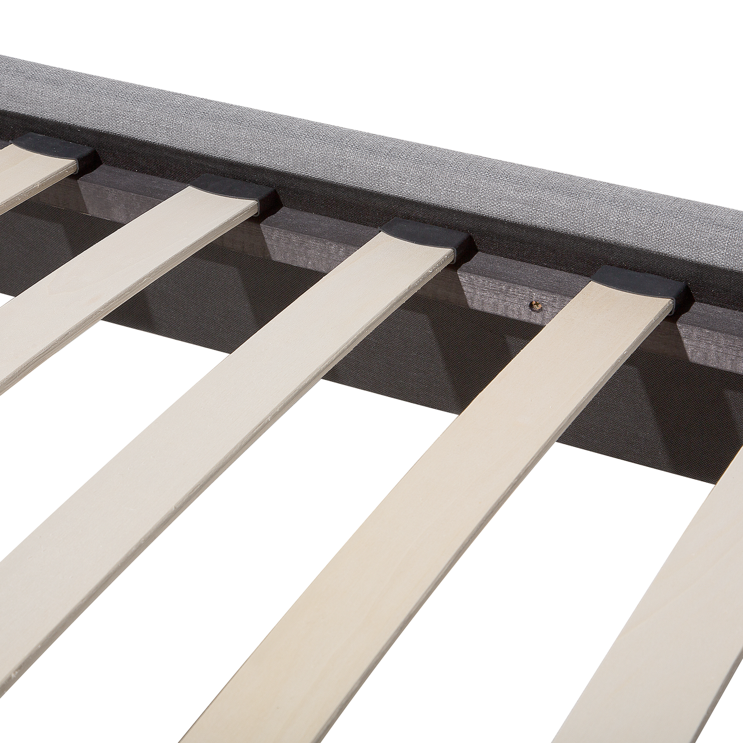 Bett mit Lattenrost Stoff BORDEAUX 160 x 200 cm Hellgrau