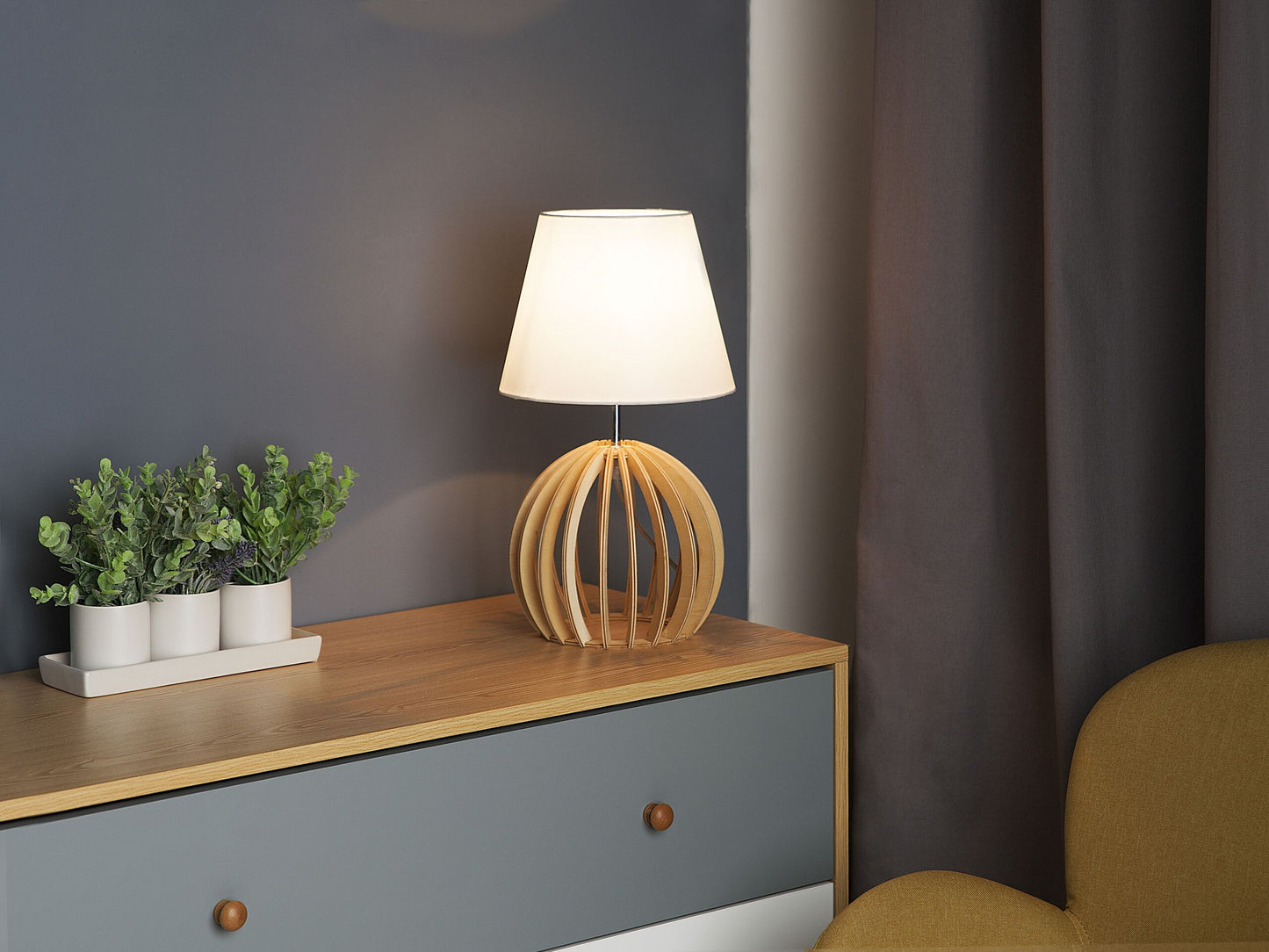 Tischleuchte SAMO Hellbraun