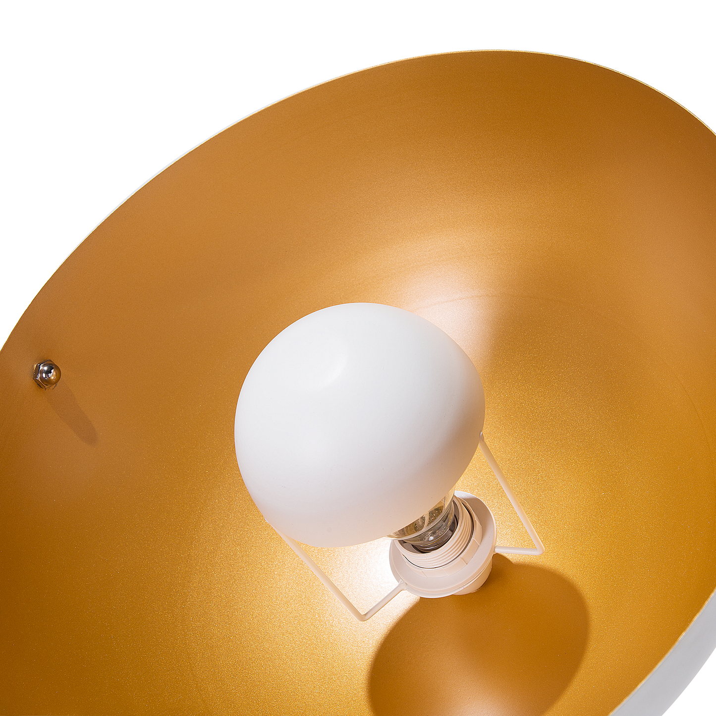 Stehlampe weiss / gold 170 cm rund THAMES