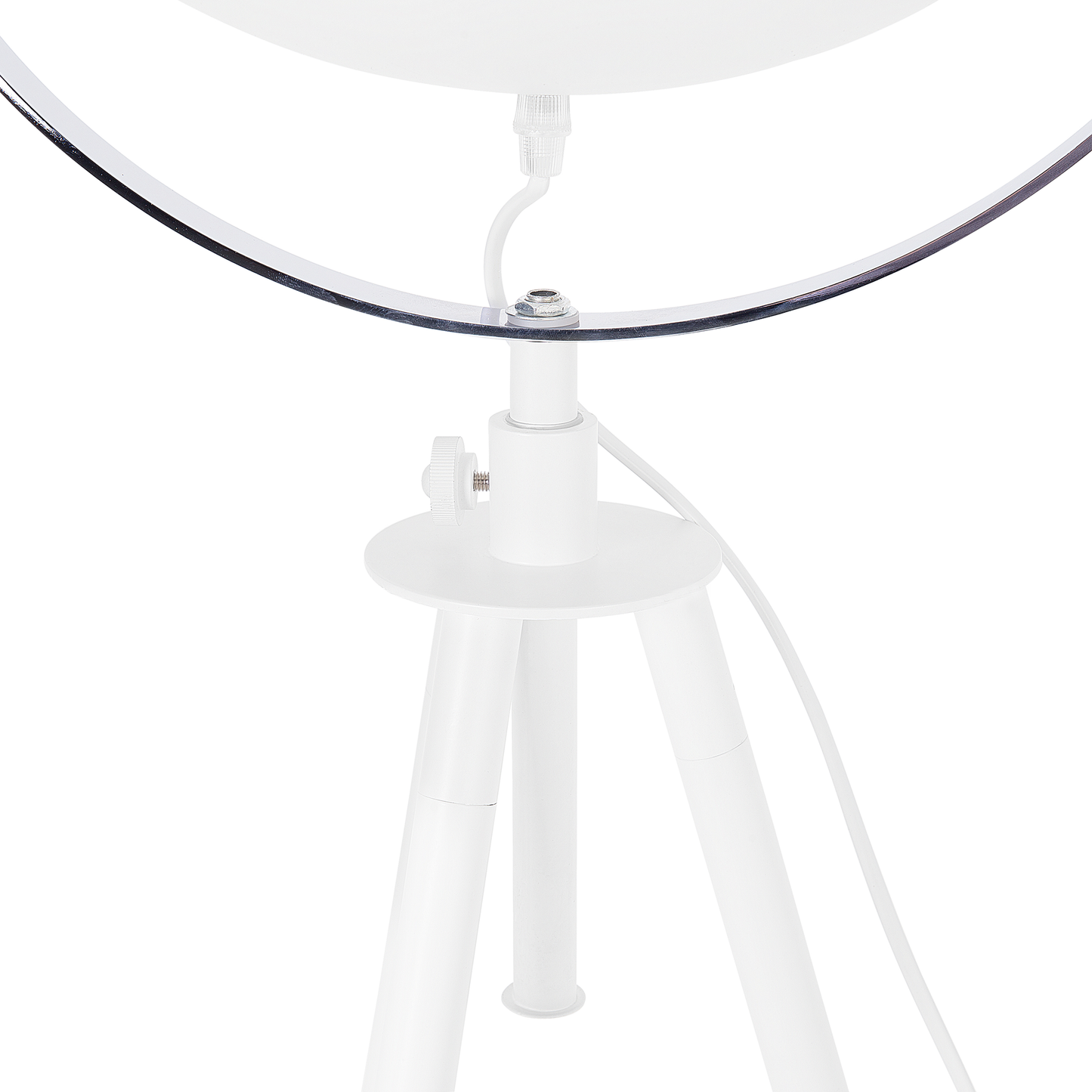Stehlampe weiss / gold 170 cm rund THAMES