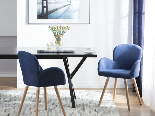 Esszimmerstuhl 2er Set BROOKVILLE Marineblau