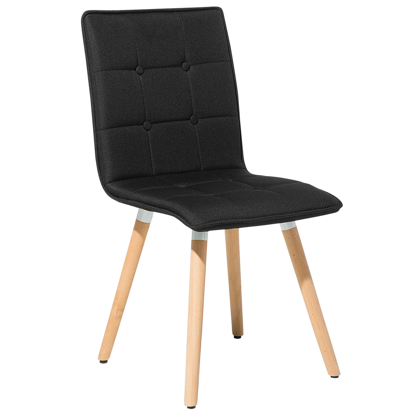 Esszimmerstuhl 2er Set Stoff Schwarz BROOKLYN