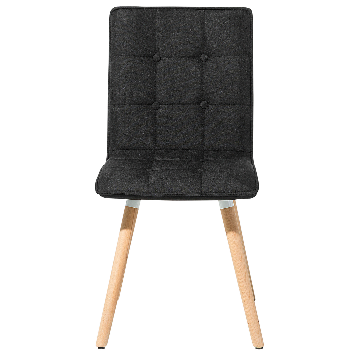 Esszimmerstuhl 2er Set Stoff Schwarz BROOKLYN