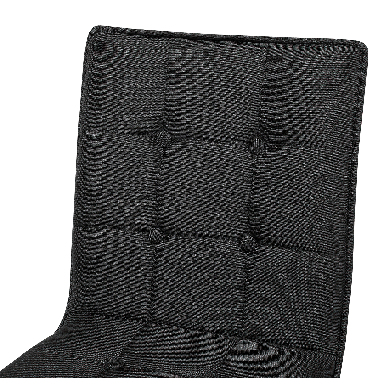 Esszimmerstuhl 2er Set Stoff Schwarz BROOKLYN