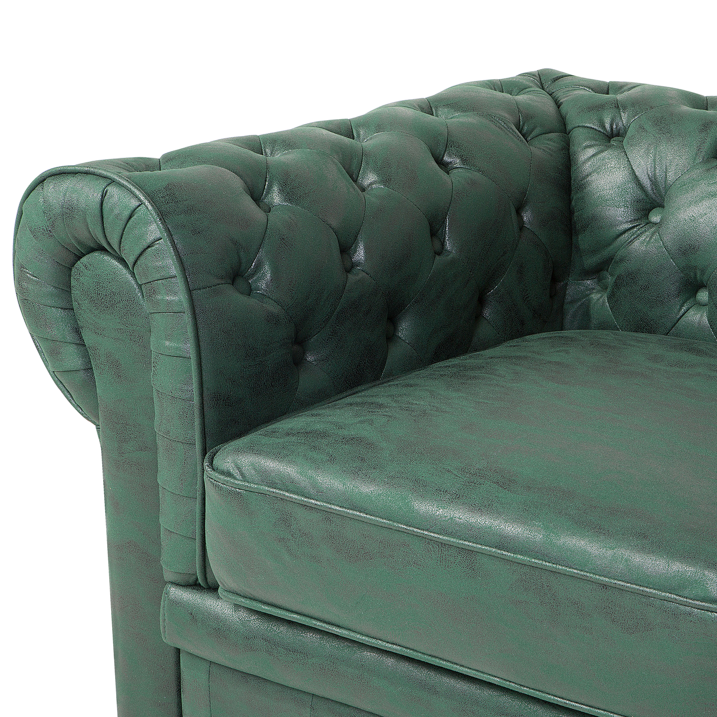 Sessel CHESTERFIELD Kunstleder Grün