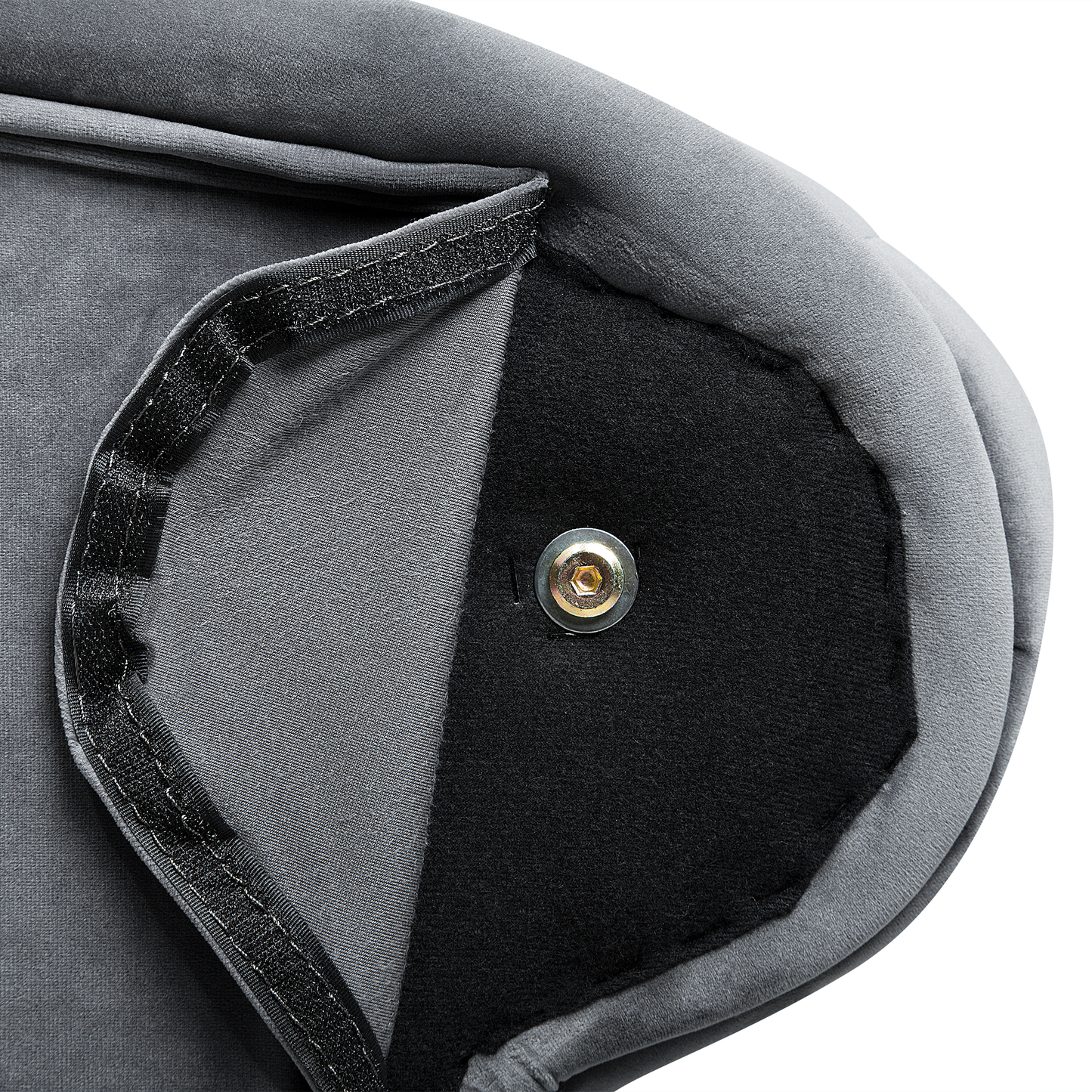 Chaiselongue Samtstoff grau linksseitig NIMES