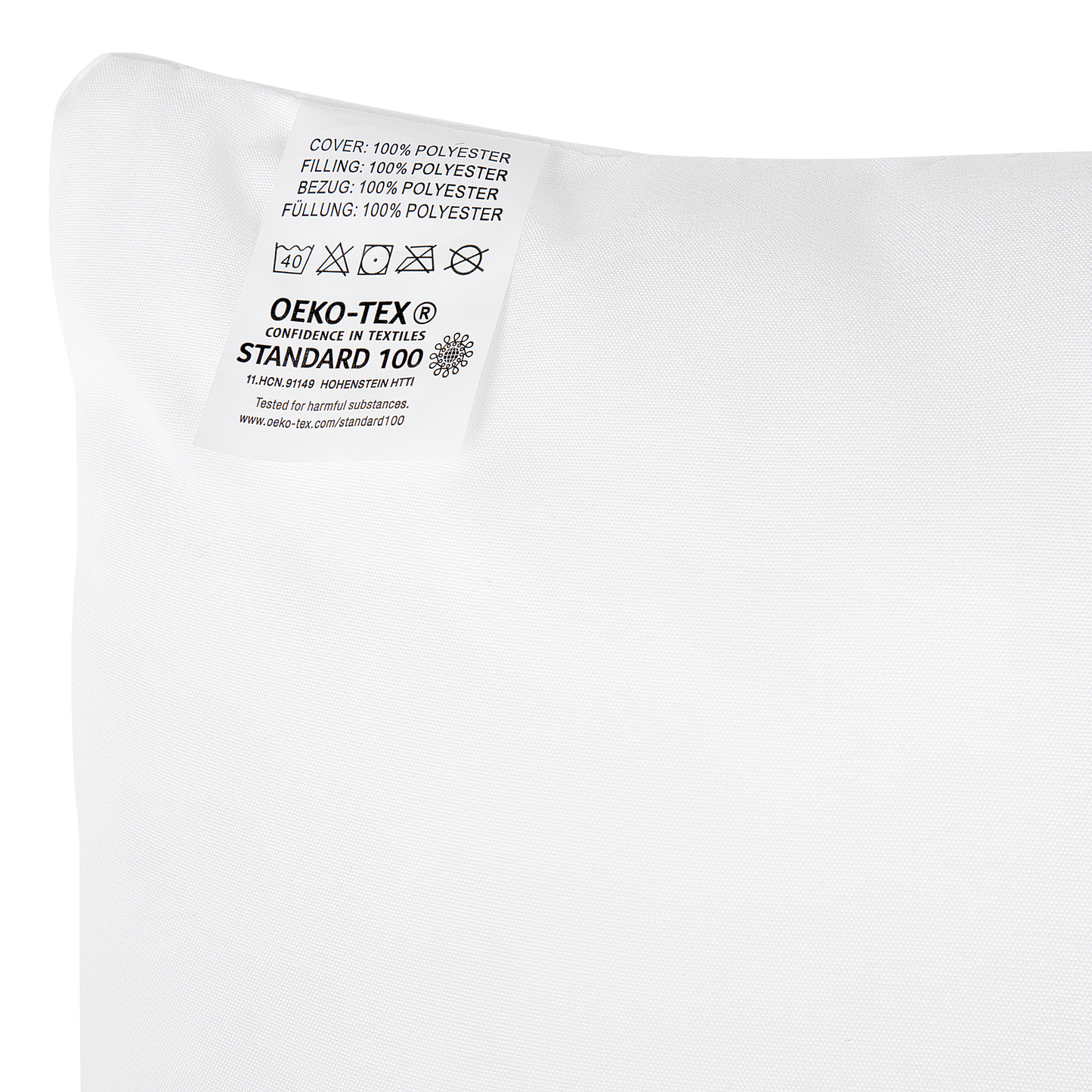 Kopfkissen ERRIGAL Niedrig Mikrofaser 80 x 80 cm Weiss