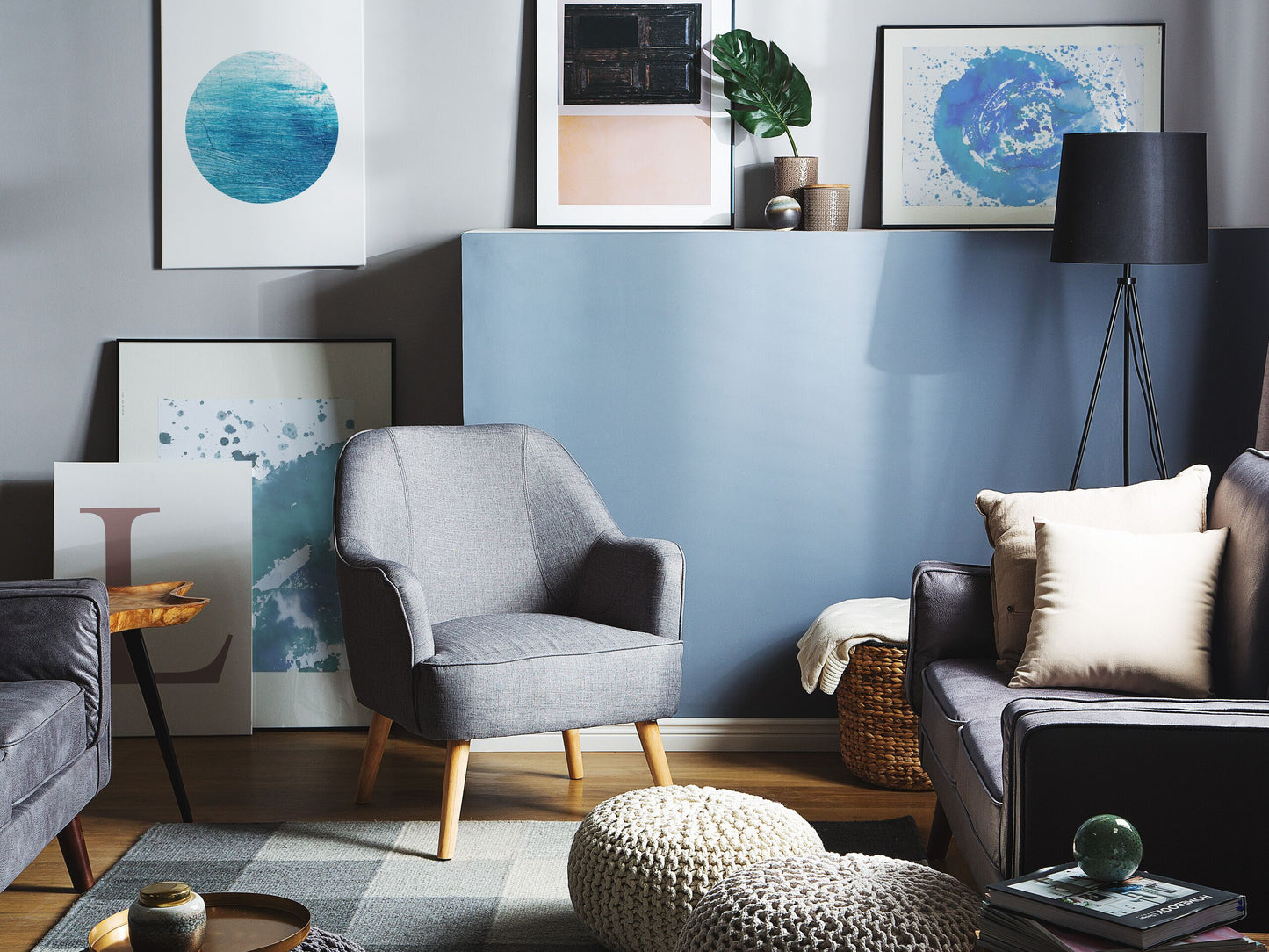 Sessel LOKEN Stoff Grau