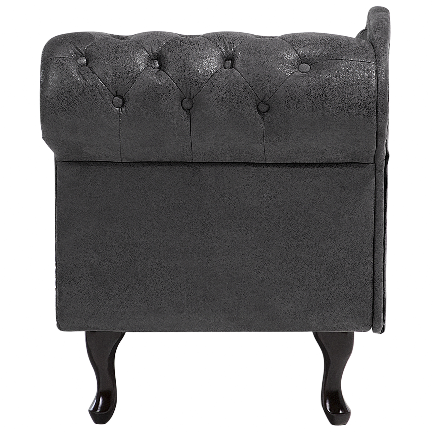 Chaiselongue Kunstwildleder dunkelgrau rechtsseitig NIMES