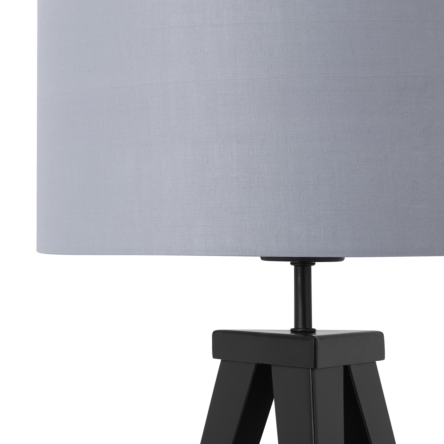 Tischlampe hellgrau 55 cm Trommelform STILETTO