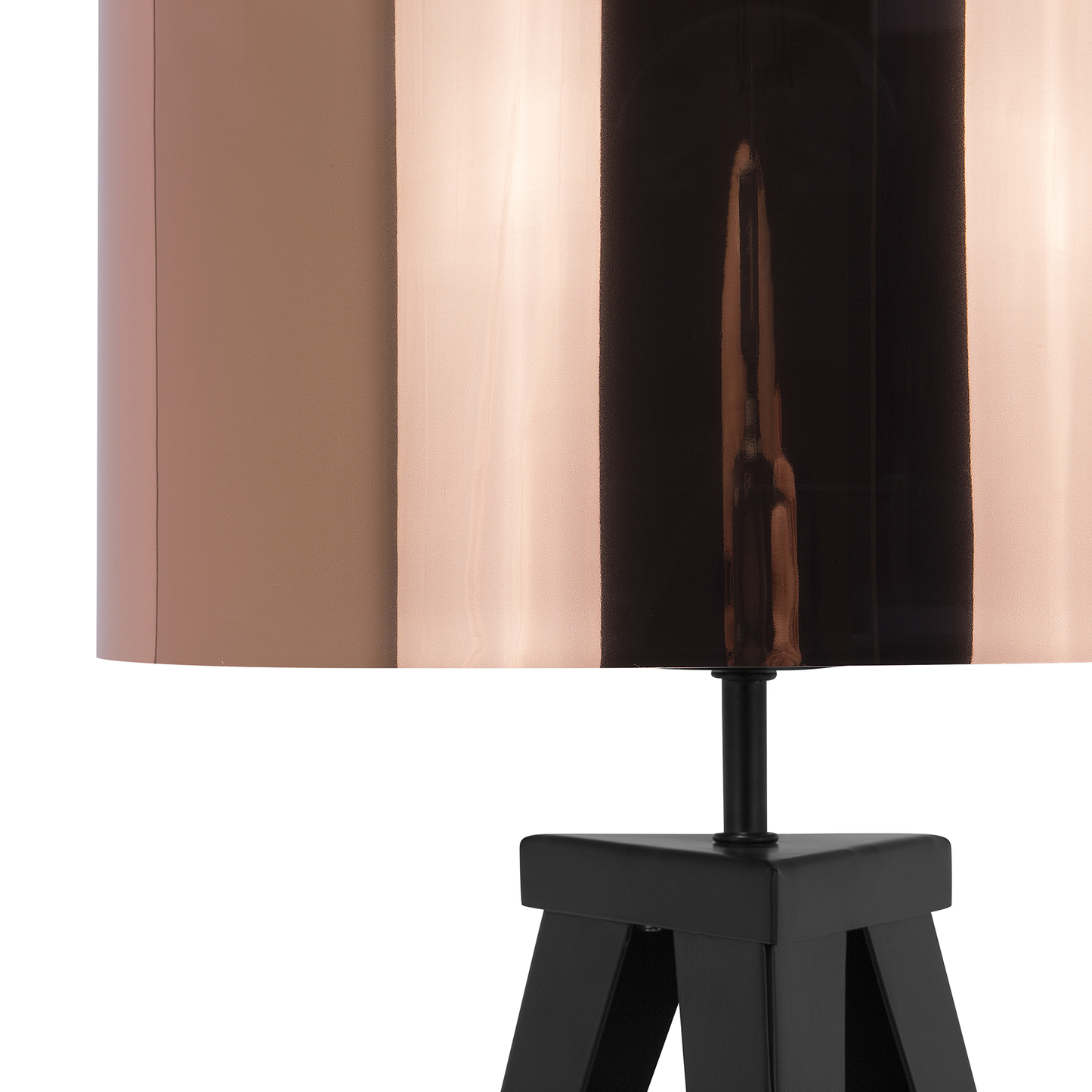 Tischlampe kupfer 55 cm Trommelform STILETTO