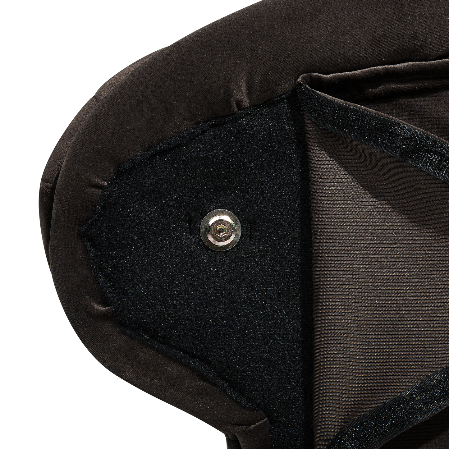 Chaiselongue Samtstoff dunkelbraun rechtsseitig NIMES