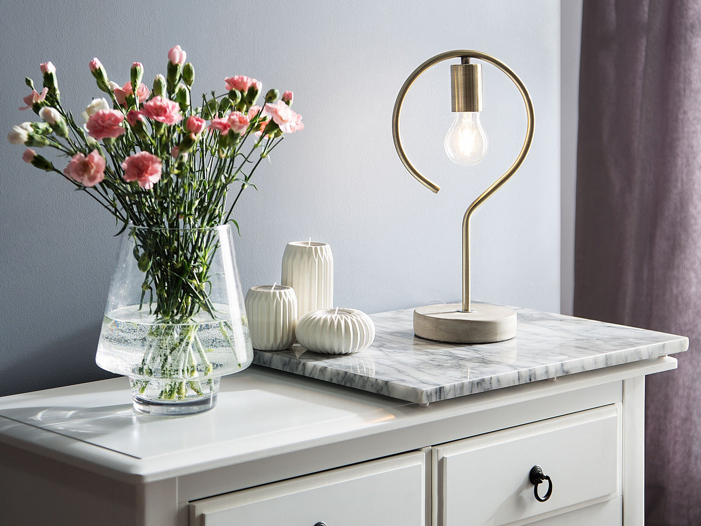 Tischleuchte JUCAR Metall Messing