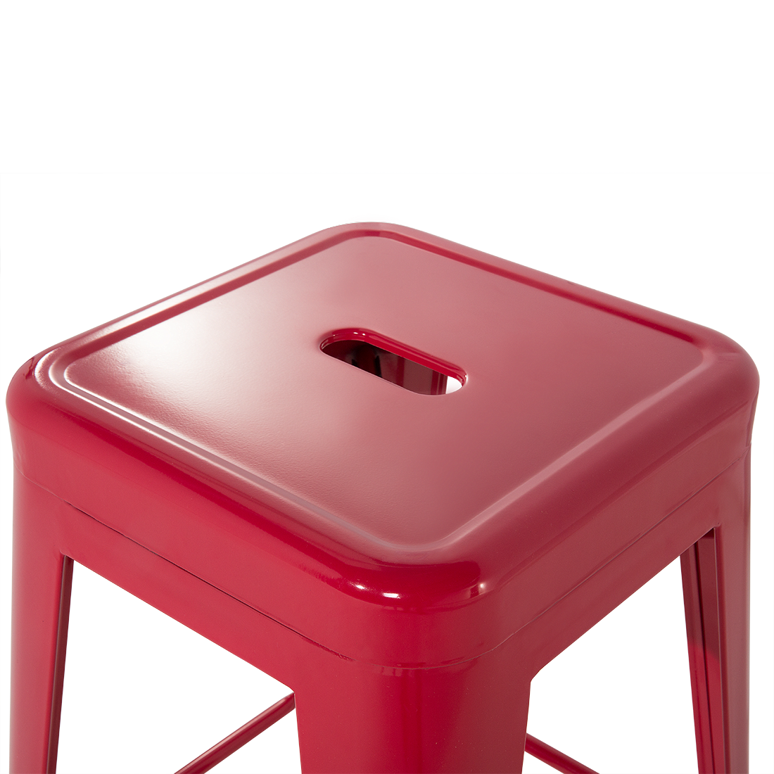 Barhocker rot 2er Set Höhe 76 cm CABRILLO