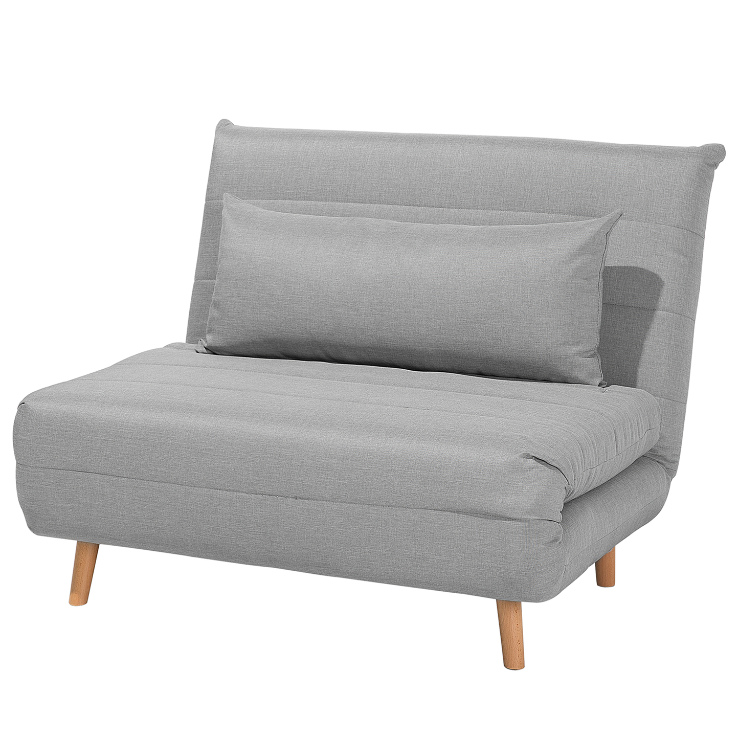 1-Sitzer Schlafsofa hellgrau / hellbraun SETTEN