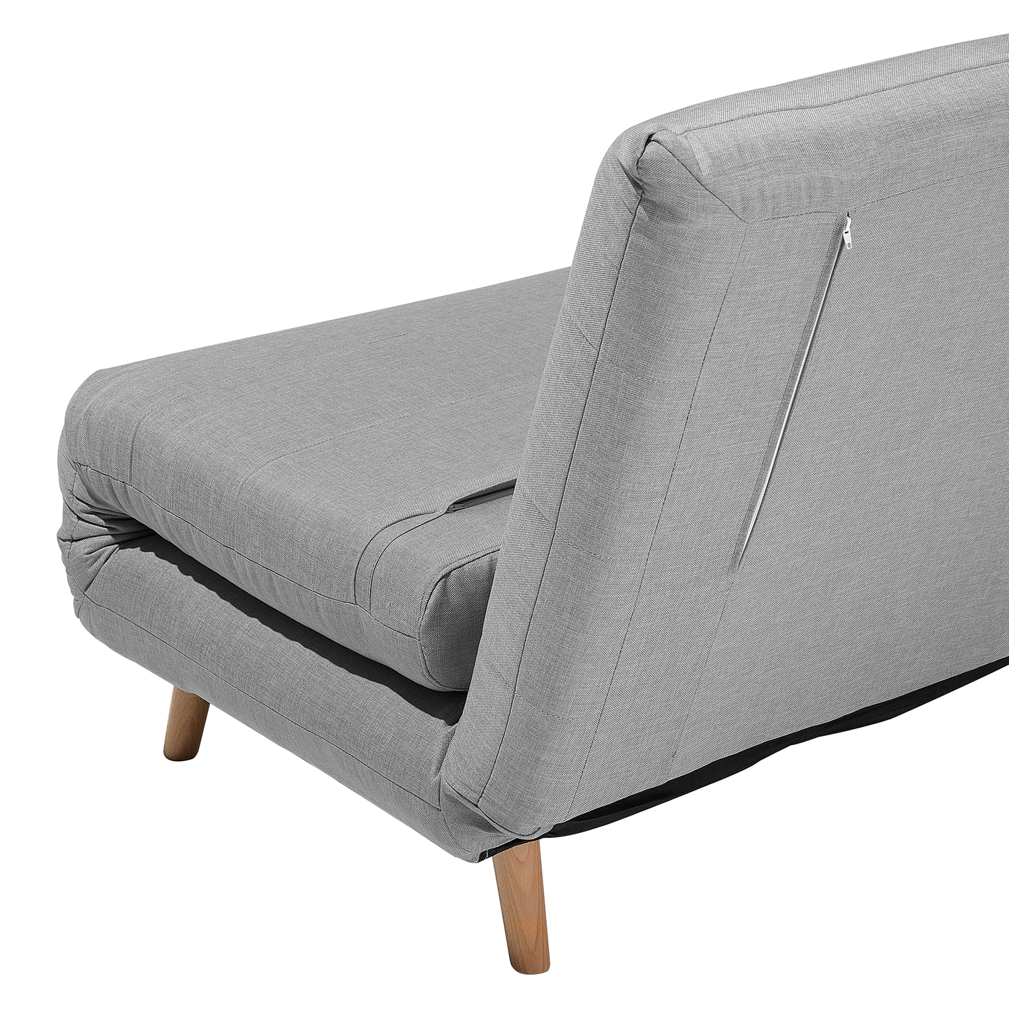 1-Sitzer Schlafsofa hellgrau / hellbraun SETTEN