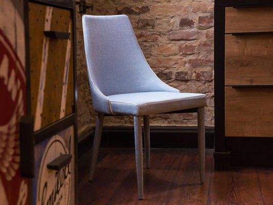 Esszimmerstuhl Polsterbezug hellblau 2er Set CAMINO