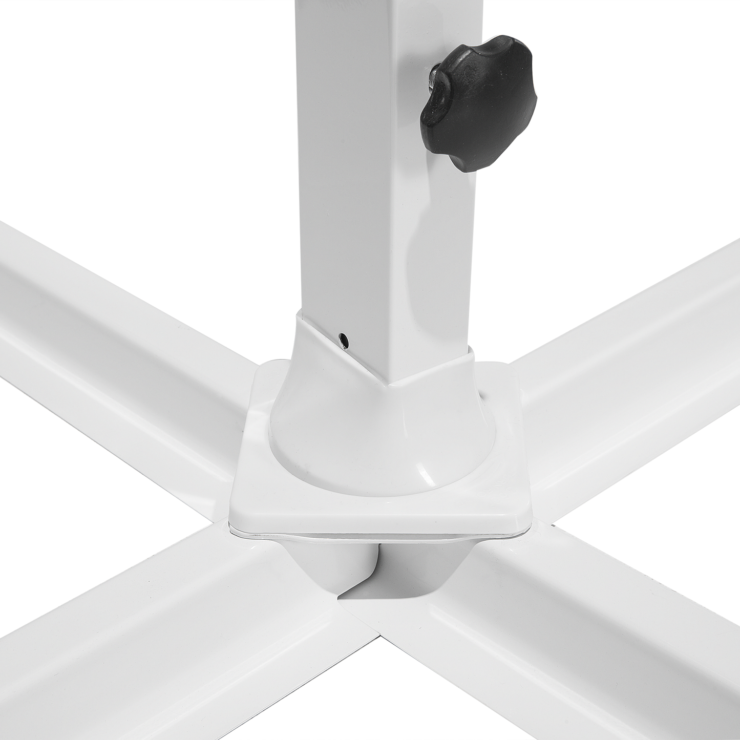 Ampelschirm ⌀ 300 cm sandbeige / weiss SAVONA