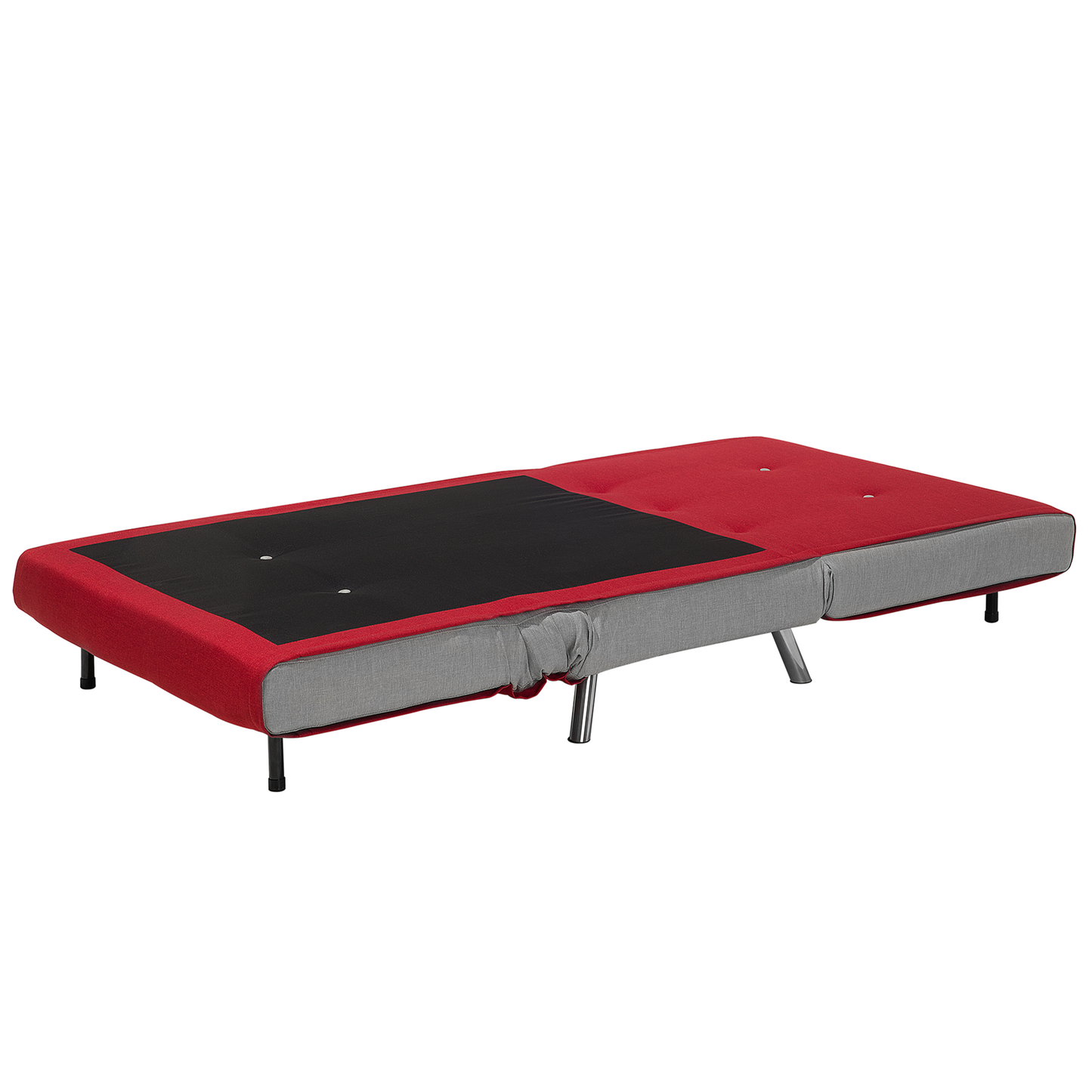 1-Sitzer Schlafsofa rot / silber FARRIS