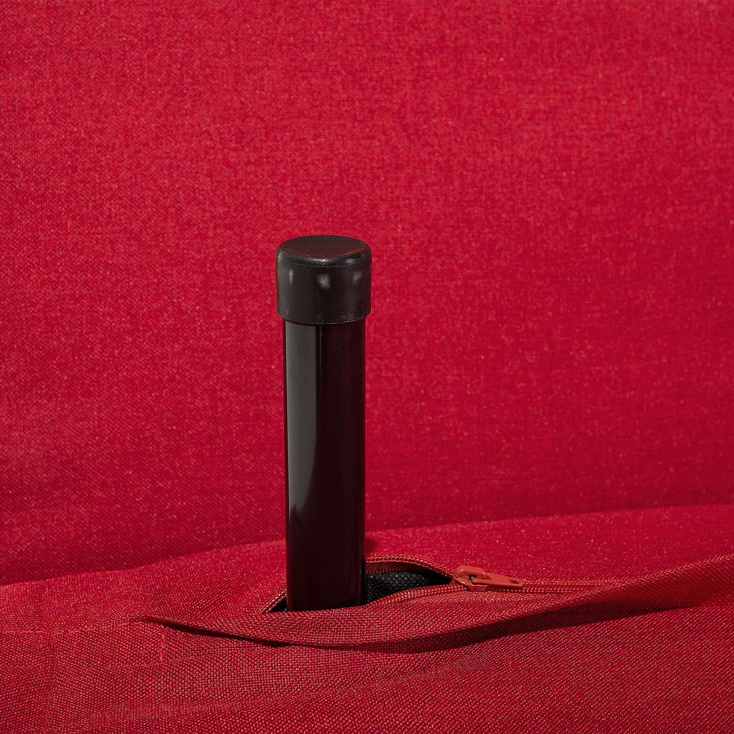 1-Sitzer Schlafsofa rot / silber FARRIS