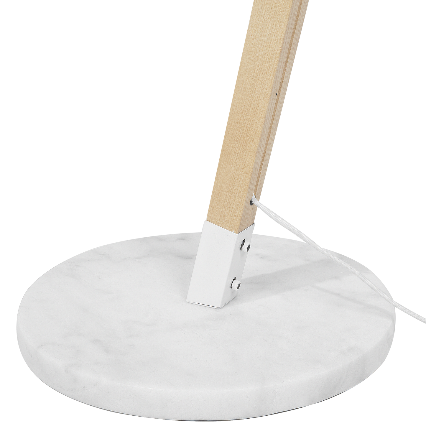 Stehlampe HETTON verstellbar Holz Weiss