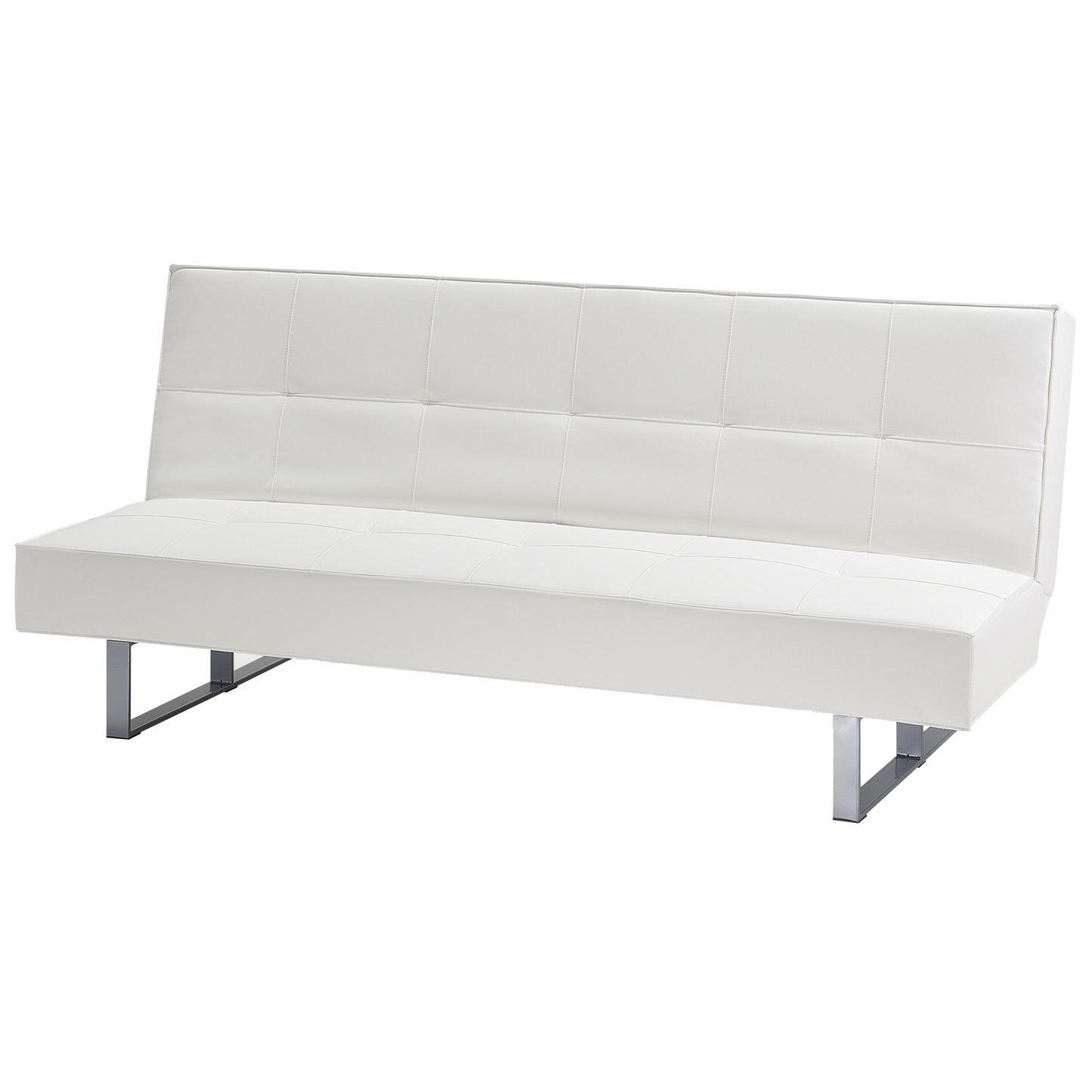 3-Sitzer Schlafsofa Kunstleder weiss 189 cm DERBY