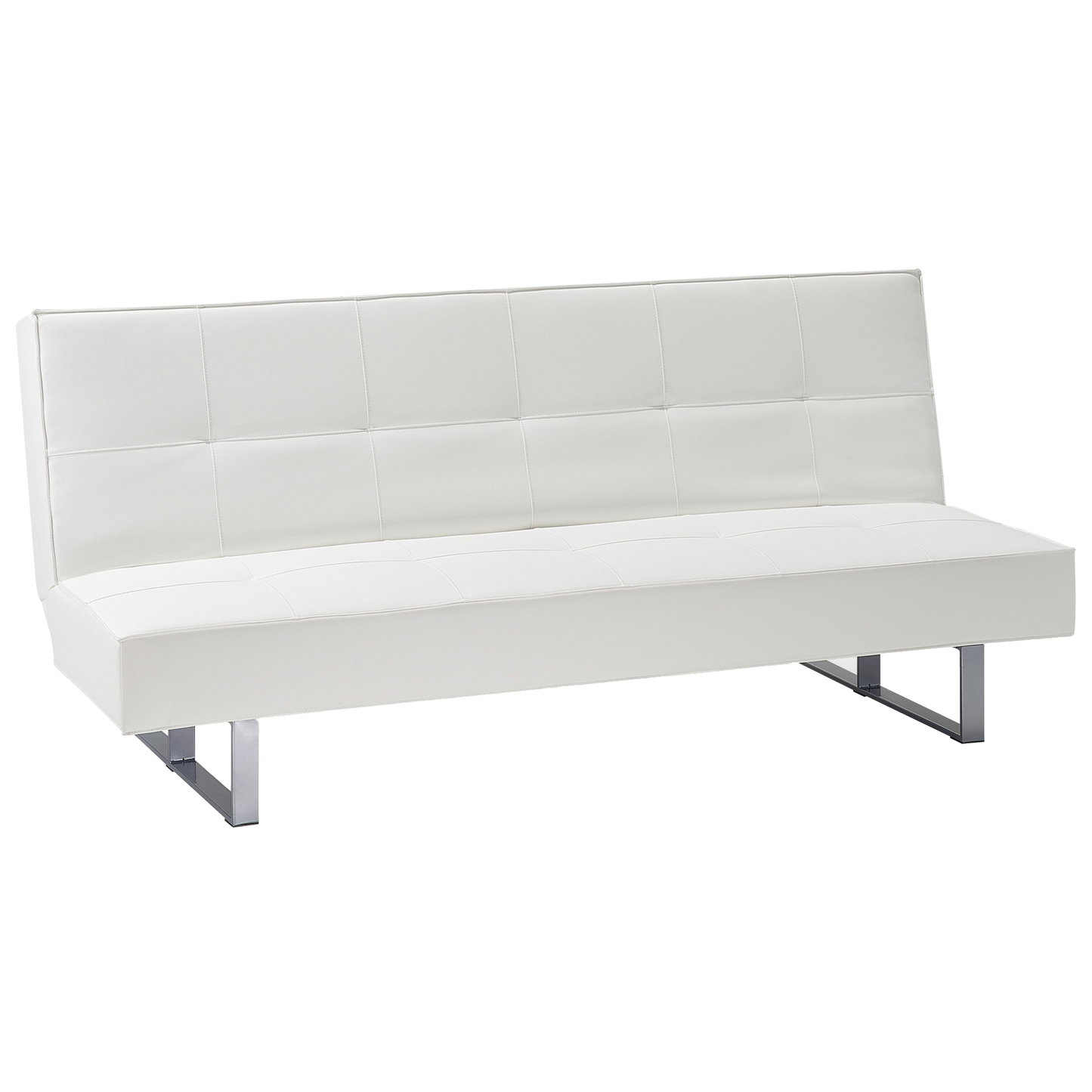 3-Sitzer Schlafsofa Kunstleder weiss 189 cm DERBY