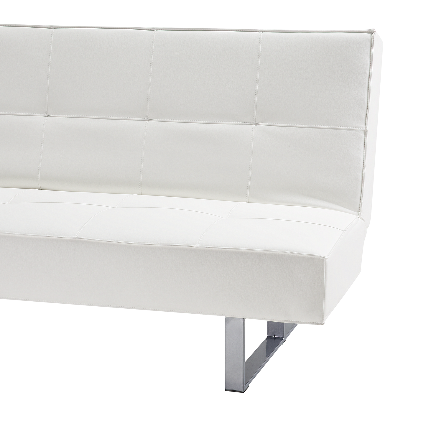 3-Sitzer Schlafsofa Kunstleder weiss 189 cm DERBY
