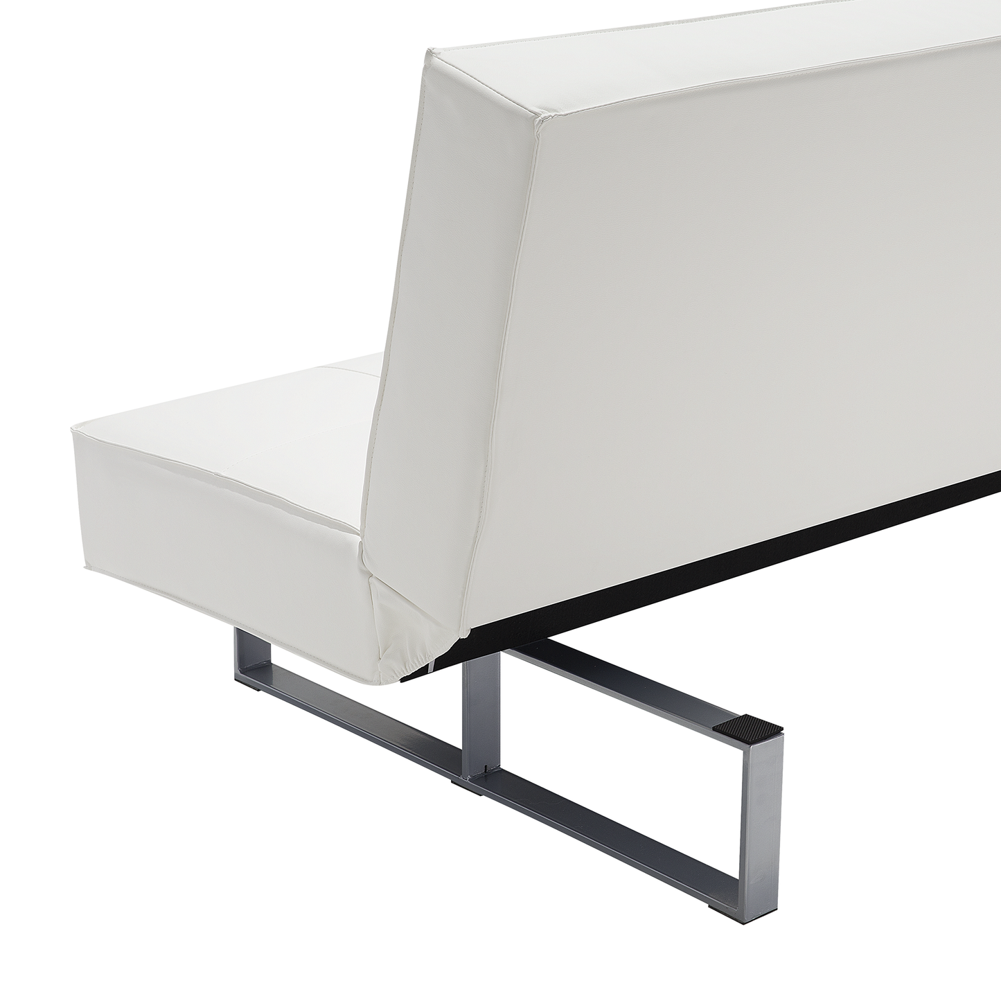 3-Sitzer Schlafsofa Kunstleder weiss 189 cm DERBY