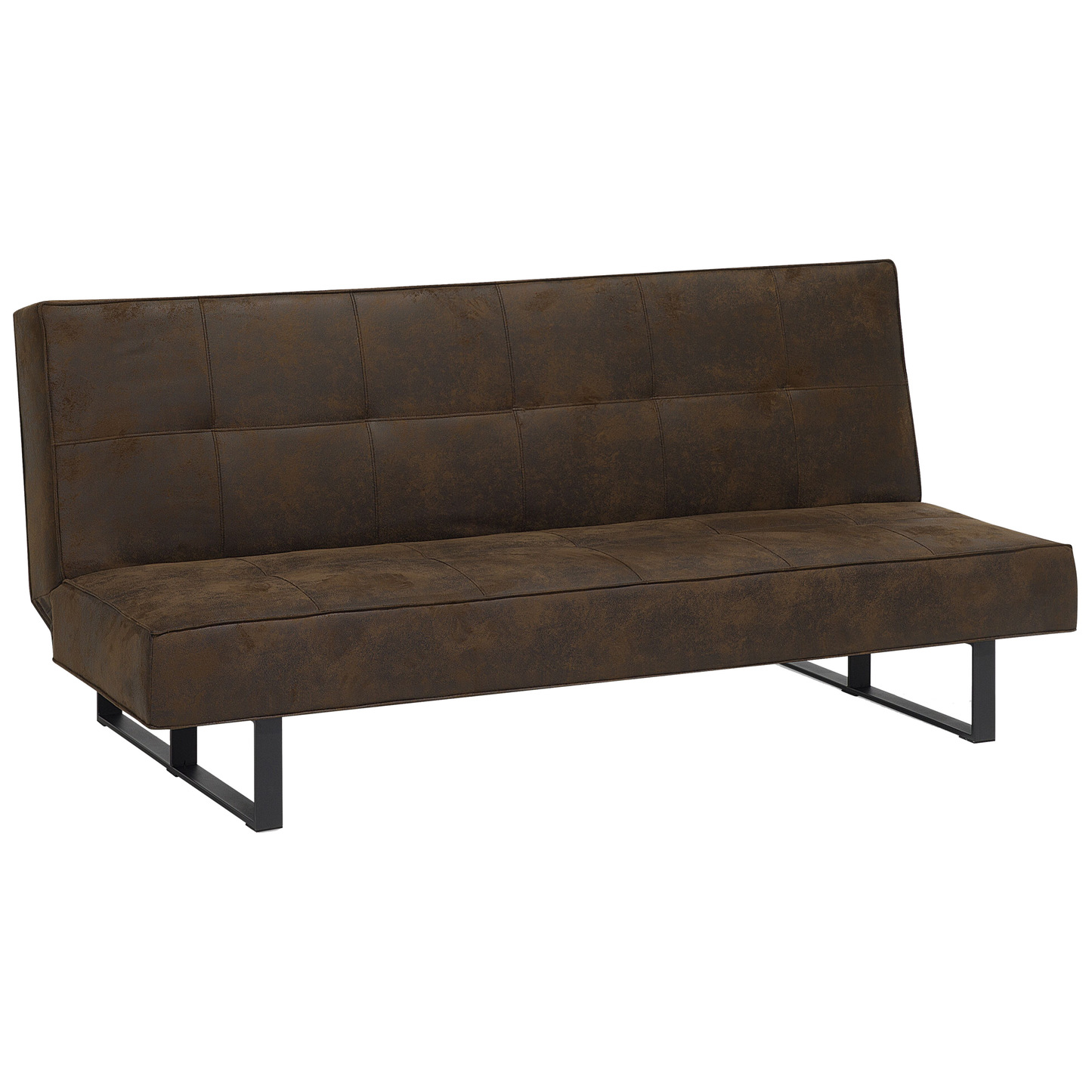 Schlafsofa Kunstleder Dunkelbraun DERBY